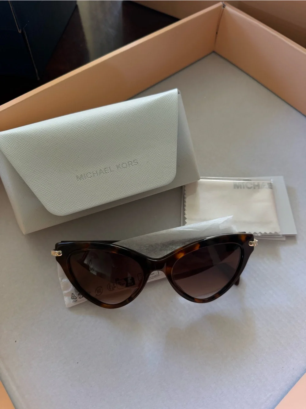 Michael Kors Roanoke Women's Tortoiseshell Cat Eye Sunglasses - Brown